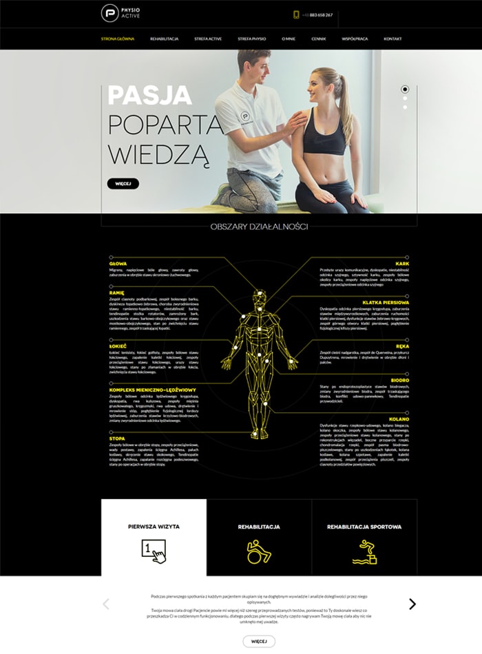 Physio Active - SmartLab - strony internetowe, strony wwww, strona internetowa, sklepy internetowe