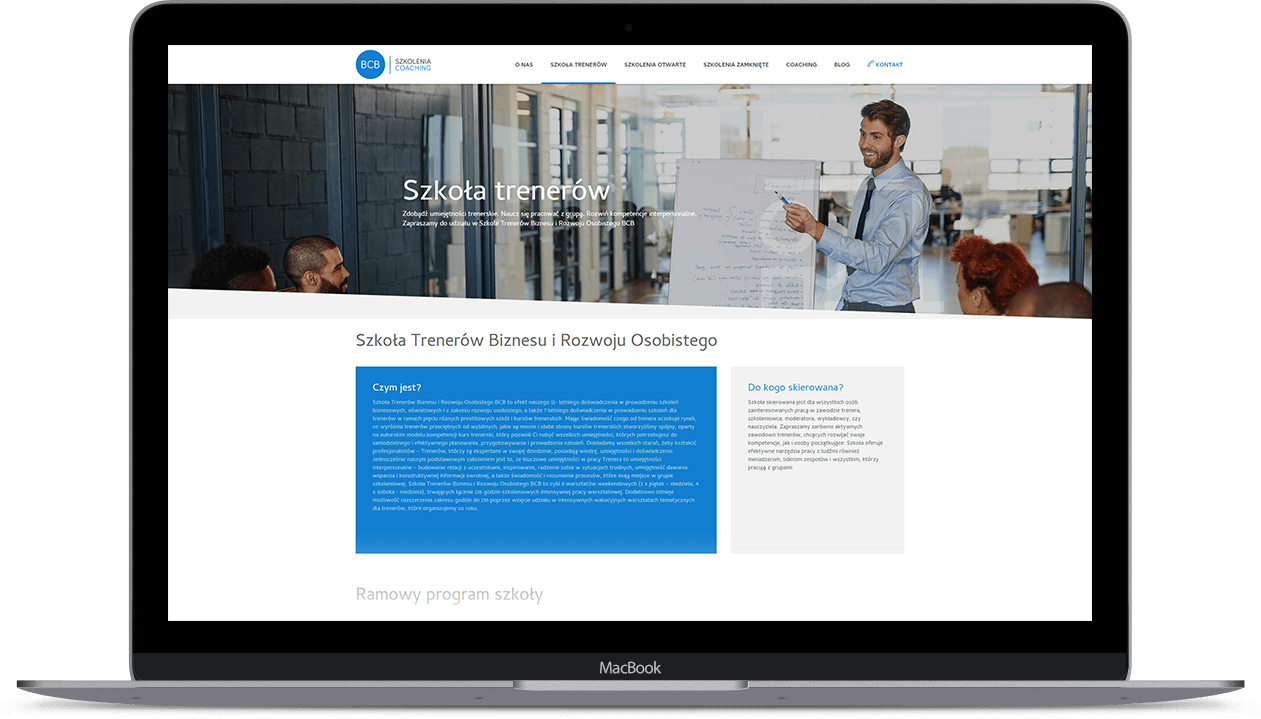BCB Szkolenia - SmartLab - strona internetowa, strony internetowe, strony www